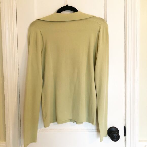 Vince Light Green Collared Cardigan Sweater - Picture 7 of 7